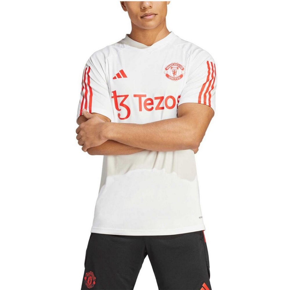 ADIDAS - Men's White Manchester United 2023/24 AEROREADY Training Jersey Size XL